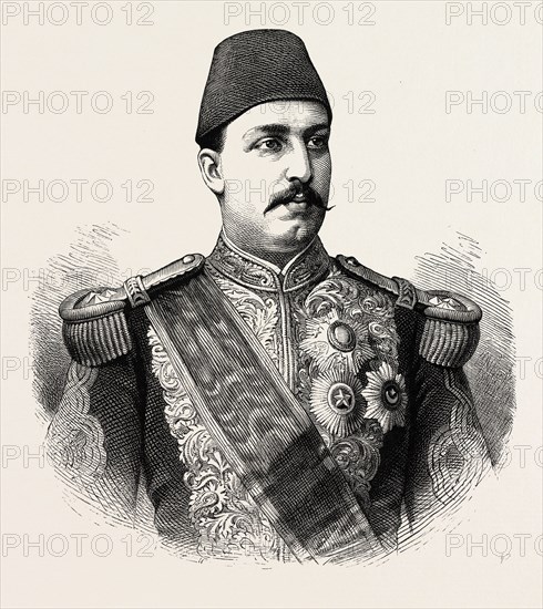THE KHEDIVE TAWFEEK.  Egypt, engraving 1879. HH Muhammed Tewfik Pasha, Tawfiq of Egypt, 30 April or 15 November 1852 â€ì 7 January 1892,  was Khedive of Egypt and Sudan between 1879 and 1892, and the sixth ruler from the Muhammad Ali Dynasty.