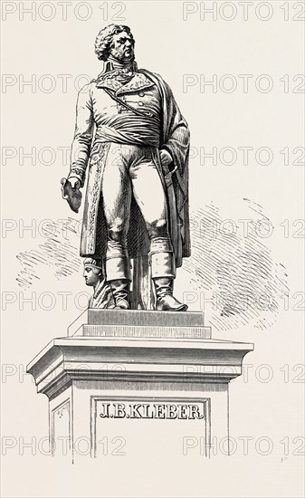 Statue of general Kleber, Strassbourg. Egypt, engraving 1879