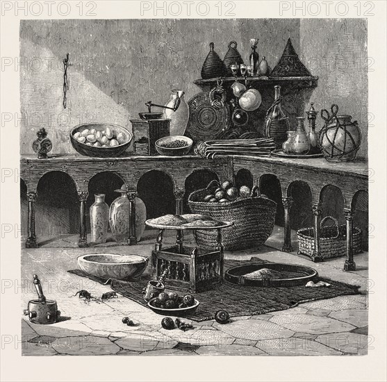 ARABIAN PANTRY.  Egypt, engraving 1879