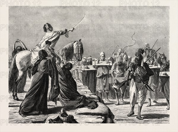 RECRUITING. Egypt, engraving 1879