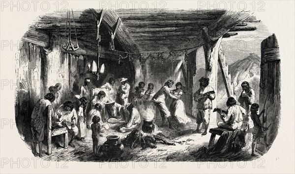 A festival, Honduras, 1855. Engraving