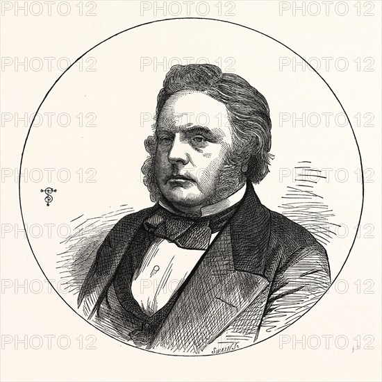 JOHN BRIGHT, ESQ., M.P. FOR BIRMINGHAM. 16 November 1811 27 March 1889, Quaker, was a British Radical and Liberal statesman. UK, britain, british, europe, united kingdom, great britain, european