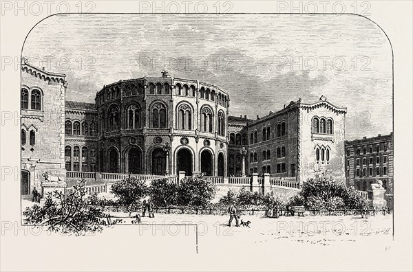 THE STORTHINGS HUS (PARLIAMENT HOUSE), CHRISTIANIA, OSLO