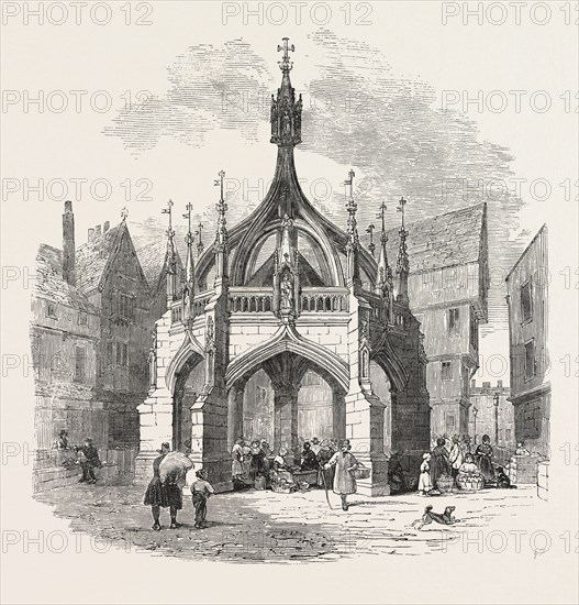 THE POULTRY-CROSS, AT SALISBURY, RESTORED, UK, 1853