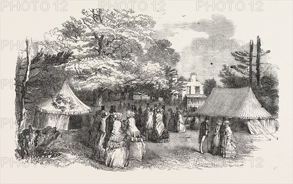 SALE OF FANCY-WORK IN THE GROUNDS OF HARLESDEN HOUSE, FOR THE BENEFIT OF THE UNITED SOCIETY FOR IRISH CHURCH MISSIONS, 1853
