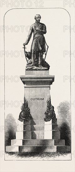 STATUE OF GENERAL SIR JAMES OUTRAM ON THE THAMES EMBANKMENT, UK, 1871