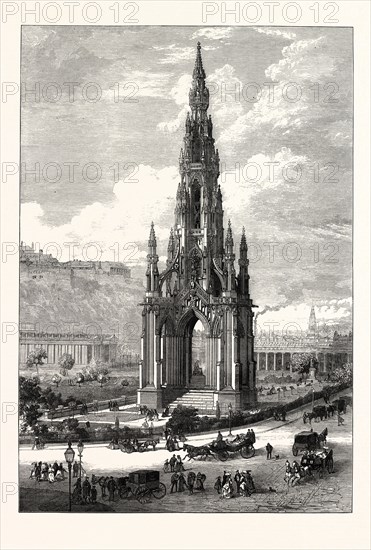THE SCOTT MONUMENT, EDINBURGH, SCOTLAND, UK, 1871