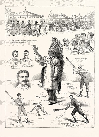 THE CANADIAN GAME OF LA CROSSE, PLAYED AT HURLINGHAM, 1883