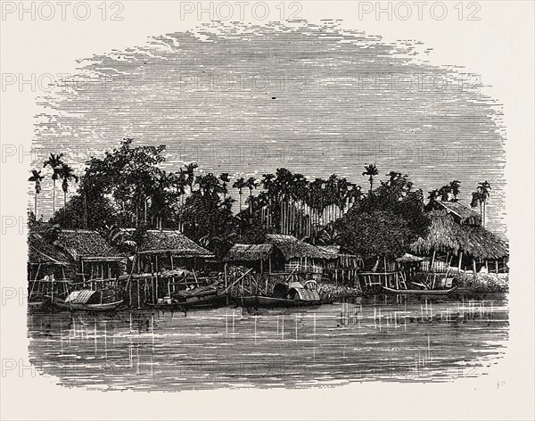 VIEW ON THE BANKS OF THE MESAP, CAMBODIA.