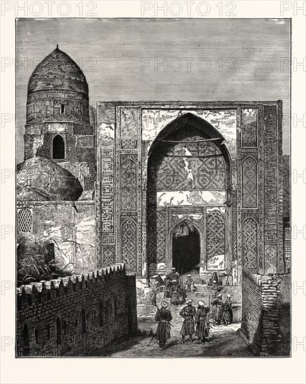 NATIVE POLICE AT THE GATE OF THE MOSQUE OF SHAH ZINDEH, SAMARCAND