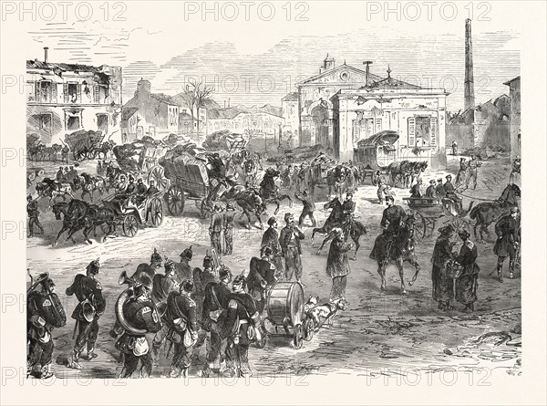Franco-Prussian War: Scene after the entry of German troops in Saint-Denis on 29 January 1871, France