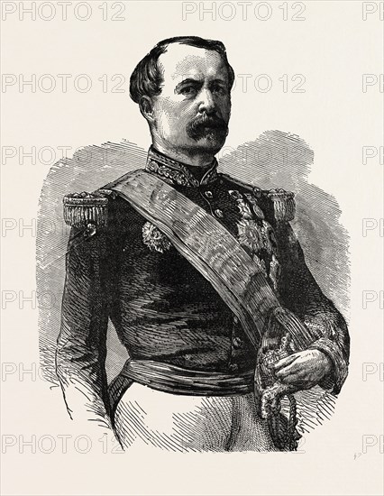 FRANCO-PRUSSIAN WAR: MARSHAL MAC-MAHON, SWISS CAMP AT Bruderholz NEAR BASEL