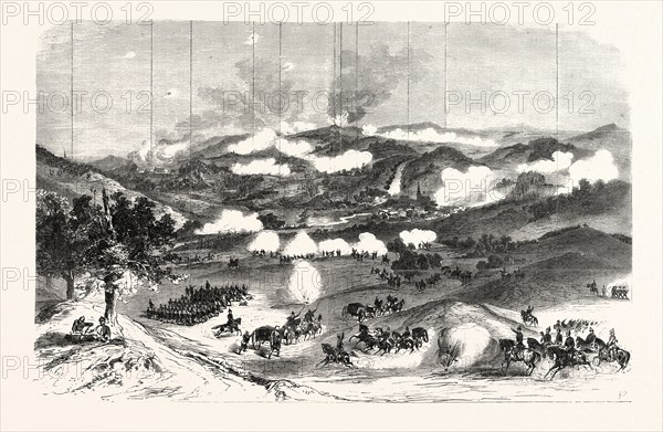 FRANCO-PRUSSIAN WAR: TROOPS 11th GERMAN CORPS,  GUNSTETT; SUPPORT OF GERMAN BATTERIES; COMBAT INFANTRY; MILL; Froesch; ARTILLERY OF GREMAN TROOPS; WORTH, FRENCH ARTILLERY; GERMAN TROOPS OF 5th CORPS, 1870