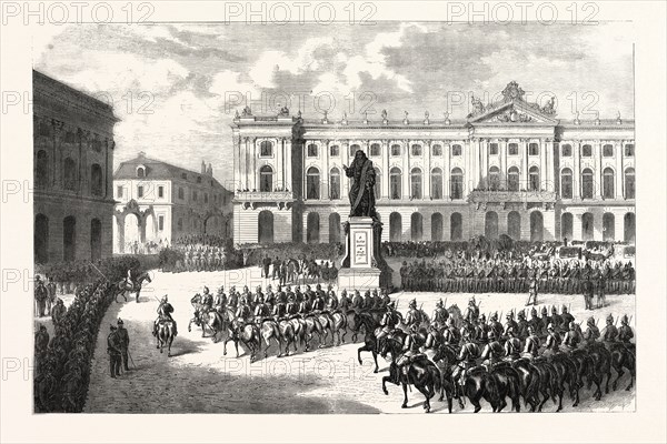 FRANCO-PRUSSIAN WAR: PRUSSIAN TROOPS ARRIVAL ON THE PLACE STANISLAS, NANCY, 15 AUGUST 1870