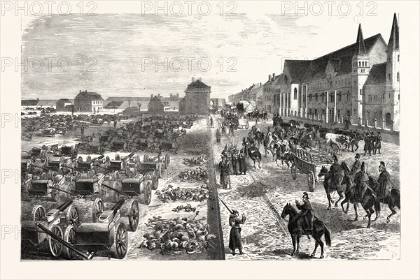 FRANCO-PRUSSIAN WAR: PARK OF FRENCH GUNS TAKEN BY THE GERMANS, AT TORAY, SEDAN 1870