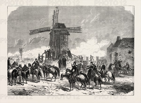 FRANCO-PRUSSIAN WAR: GENERAL FAIDHERBE AT MOULIN DE TOUT-VENT DURING THE BATTLE OF SAINT-QUENTIN, JANUARY 19, 1870