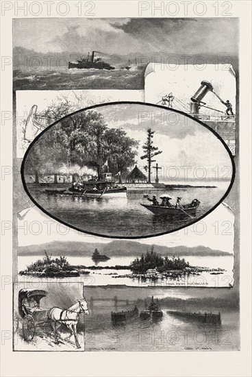 LOWER OTTAWA SCENES, CANADA, NINETEENTH CENTURY ENGRAVING