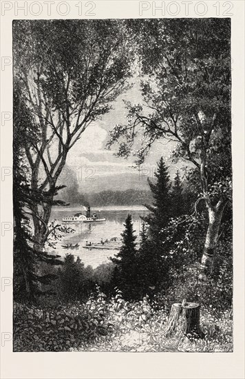 OTTAWA, THE PRINCESS VISTA, CANADA, NINETEENTH CENTURY ENGRAVING