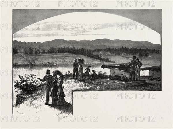 VIEW ACROSS THE OTTAWA, CANADA, NINETEENTH CENTURY ENGRAVING