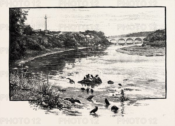 COLDSTREAM BRIDGE, FROM UP-STREAM. Coldstream Bridge, linking Coldstream, Scottish Borders with Cornhill-on-Tweed, Northumberland, is an 18th century Grade II* listed bridge between England and Scotland, across the River Tweed. A plaque on the bridge commemorates the 1787 visit of the poet Robert Burns to the Coldstream. Of historical note is the toll house on the Scottish side of the bridge, which became infamous for the runaway marriages that took place there, as at Gretna Green. It ceased to be a toll bridge in 1826. UK