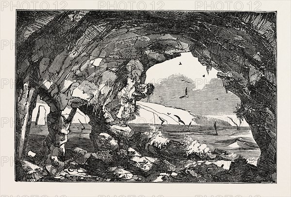THE ISLE OF WIGHT: FRESHWATER CAVERN. UK, britain, british, europe, united kingdom, great britain, european