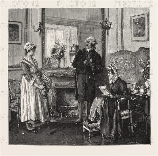THE LETTER OF RECOMMENDATION From the Picture by M. Leroux in the Paris Salon 1876 FRANCE
