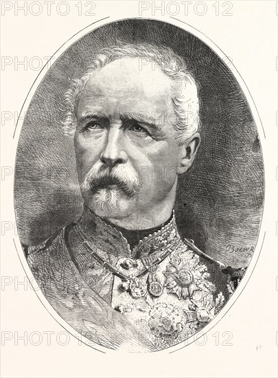 MARSHAL MACMAHON, PRESIDENT OF THE FRENCH REPUBLIC. Marshal Marie Esme Patrice Maurice de Mac-Mahon, 1st Duke of Magenta, 13 July 1808 â€ì 17 October 1893, was a French general and politician with the distinction Marshal of France. He served as Chief of State of France from 1873 to 1875 and as the first president of the Third Republic, from 1875 to 1879. ENGRAVING 1876
