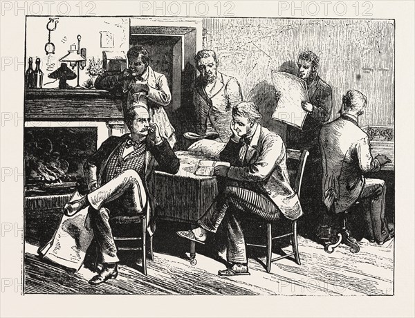 THE PRESIDENTIAL ELECTION : THE STATE CANVASSERS IN THE JAIL AT COLUMBIA, ENGRAVING 1876, US, USA, America, United States