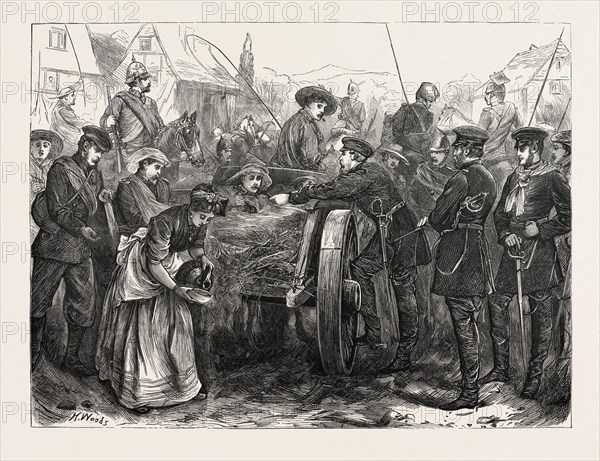 FRANCO-PRUSSIAN WAR: THE CROWN PRINCE VISITING THE WOUNDED, 1870
