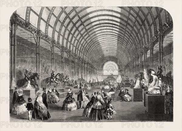 GENERAL VIEW OF THE NAVE AT THE MANCHESTER ART-TREASURES EXHIBITION, UK, 1857
