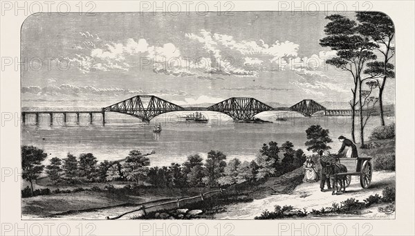 CONTINUOUS STEEL GIRDER BRIDGE TO CROSS THE FIRTH OF FORTH, DESIGNED BY MR. JOHN FOWLER AND BENJAMIN BAKER, UK, 1882