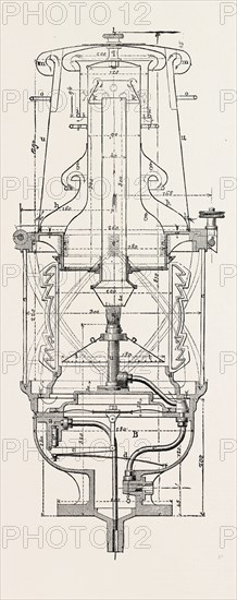 COMPRESSED OIL GAS FOR LIGHTING CARS, STEAMBOATS, AND BUOYS: BUOY HEADLIGHT, 1882