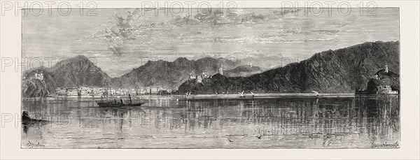 SIR BARTLE FRERE'S ANTI-SLAVERY MISSION: VIEW OF MUSCAT, ARABIA, 1873