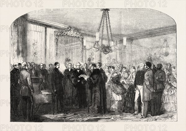 RECEPTION OF MAJOR-GENERAL SIR WILLIAM FENWICK WILLIAMS AT DOVER: THE READING OF THE CORPORATION ADDRESS, UK, 1856