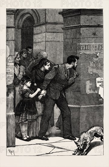 THE FRANCO-PRUSSIAN WAR: IN PARIS DURING THE FIGHTING: WAITING FOR THE TROOPS, "NOT FAR OFF", FRANCE, 1871