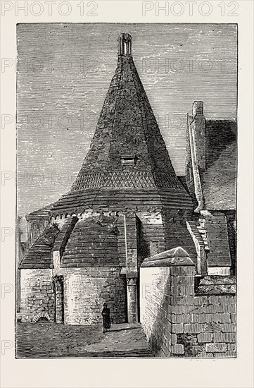 ROMANESQUE TOWER AT FONTEVRAULT, FRANCE, 1871