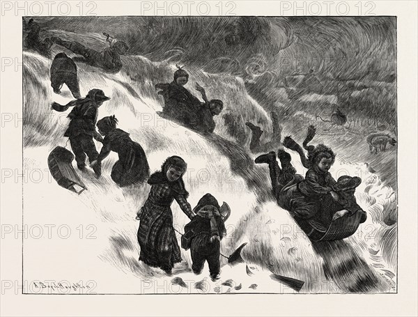 "COASTING" OR TOBOGGANING AT OMAHA, 1871