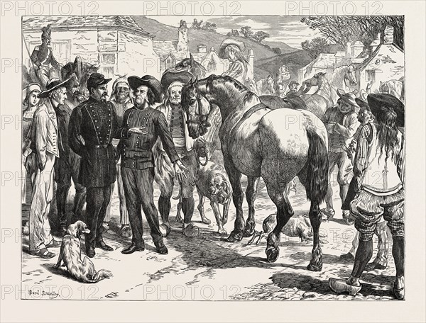 THE FRANCO-PRUSSIAN WAR: BUYING HORSES IN BRITTANY FOR THE FRENCH ARMY, FRANCE, 1871