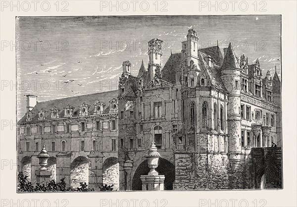 CHENONCEAUX, CHATEAU DE CHENONCEAU, FRANCE, 1871