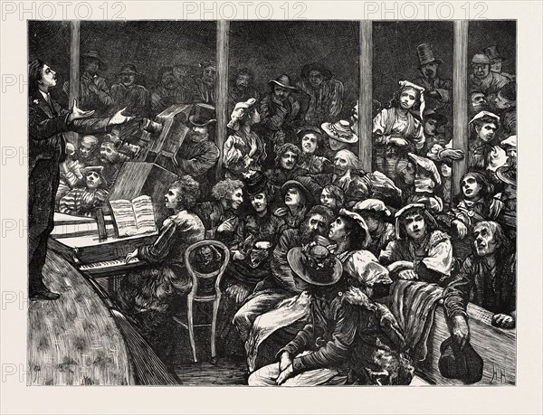 AT A CONCERT GIVEN TO THE POOR ITALIANS IN LONDON, UK, 1871