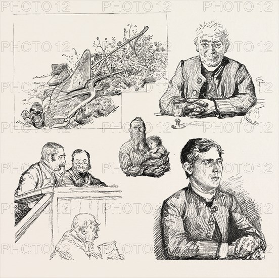 STUDIES FROM LIFE IN IRELAND, 1888 engraving