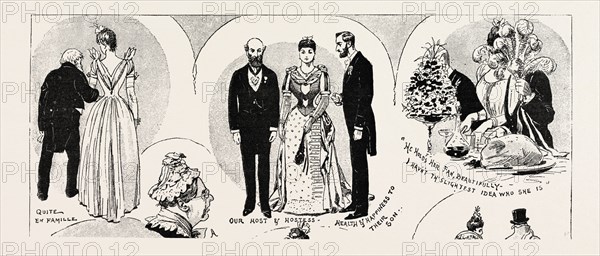THE BALL GIVEN AT THE MANSION HOUSE IN HONOUR OF THE COMING OF AGE OF THE LORD MAYOR'S SON, LONDON, engraving 1890, uk, britain, british, united kingdom, great britain, europe, european