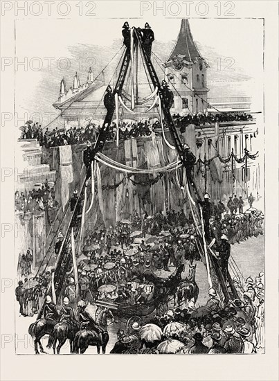 THE ARRIVAL OF SIR HENRY LOCH, THE NEW GOVERNOR, AT CAPETOWN, SOUTH AFRICA, engraving 1890