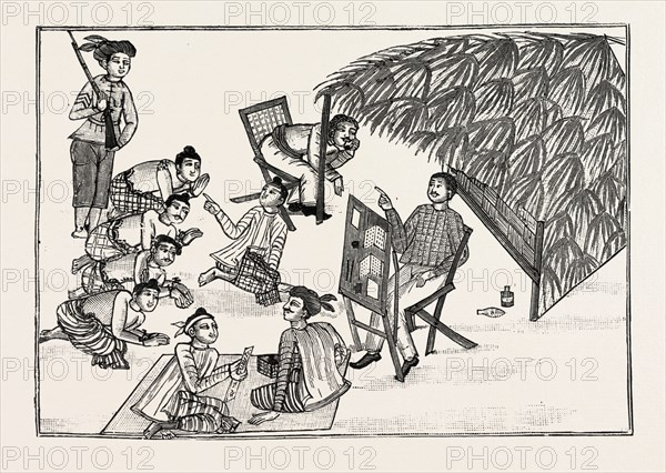 LIFE OF A BURMESE DACOIT, TRIED BY AN ENGLISH OFFICER, CONDEMNED, engraving 1890