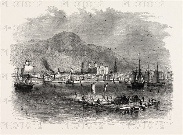 MONTREAL, CANADA, 1870s engraving