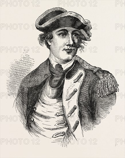 Benedict Arnold was a general during the American Revolutionary War who originally fought for the American Continental Army but defected to the British Army, US, USA, 1870s engraving