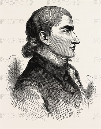 JOHN JAY (From a Print published in 1783), He was an American statesman, Patriot, diplomat, a Founding Father of the United States, signer of the Treaty of Paris, and the first Chief Justice of the United States, US, USA, 1870s engraving