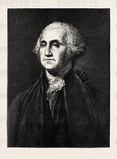 GEORGE WASHINGTON, He was one of the Founding Fathers of the United States, serving as the commander-in-chief of the Continental Army during the American Revolutionary War. He also presided over the convention that drafted the Constitution, which replaced the Articles of Confederation. The Constitution established the position of President of the republic, which Washington was the first to hold, US, USA, 1870s engraving