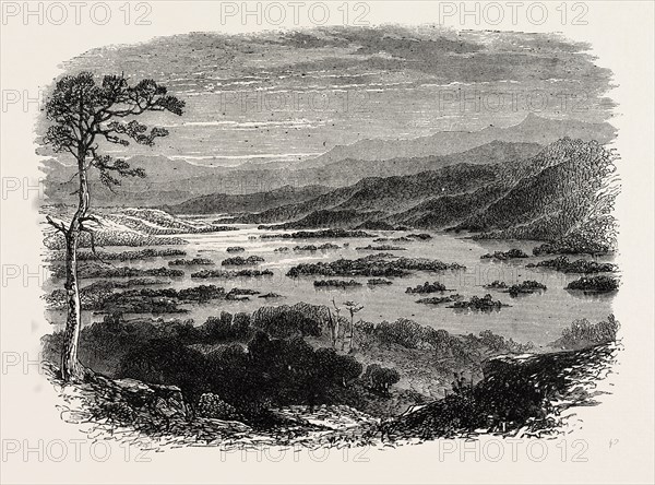 VIEW IN NEW HAMPSHIRE, UNITED STATES OF AMERICA, US, USA, 1870s engraving