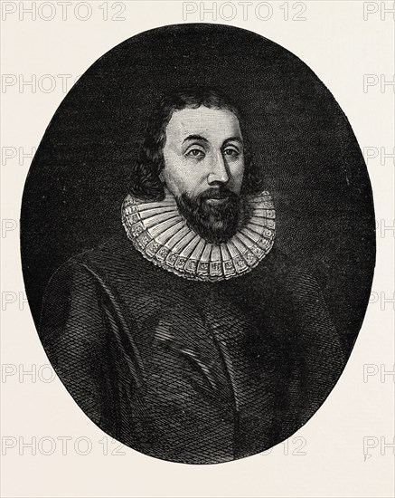 John Winthrop was a wealthy English Puritan lawyer and one of the leading figures in the founding of the Massachusetts Bay Colony, 1870s engraving